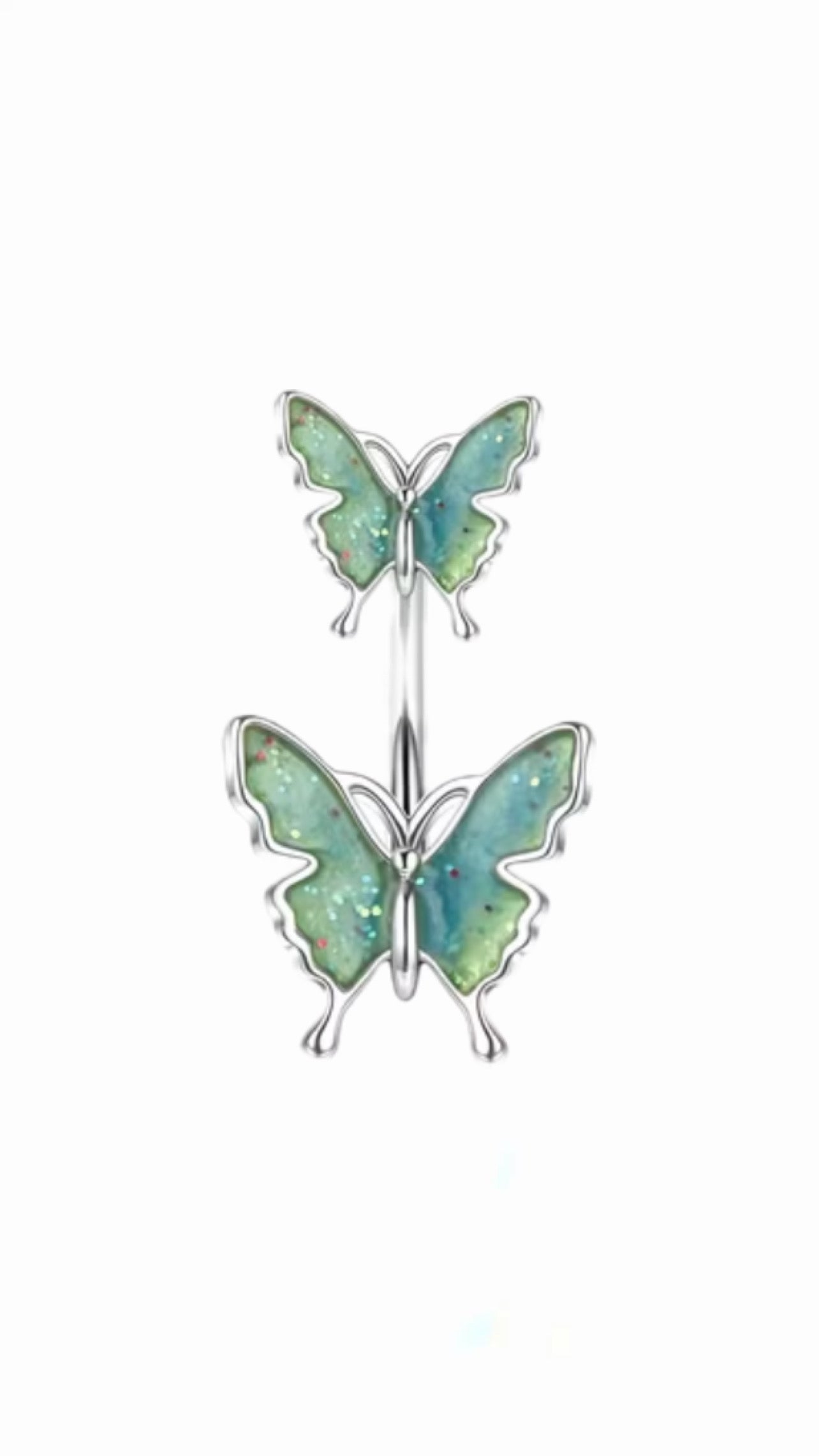 Butterflies navel piercing