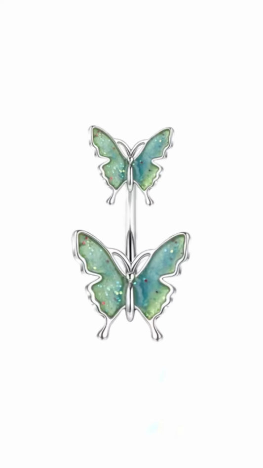 Butterflies navel piercing