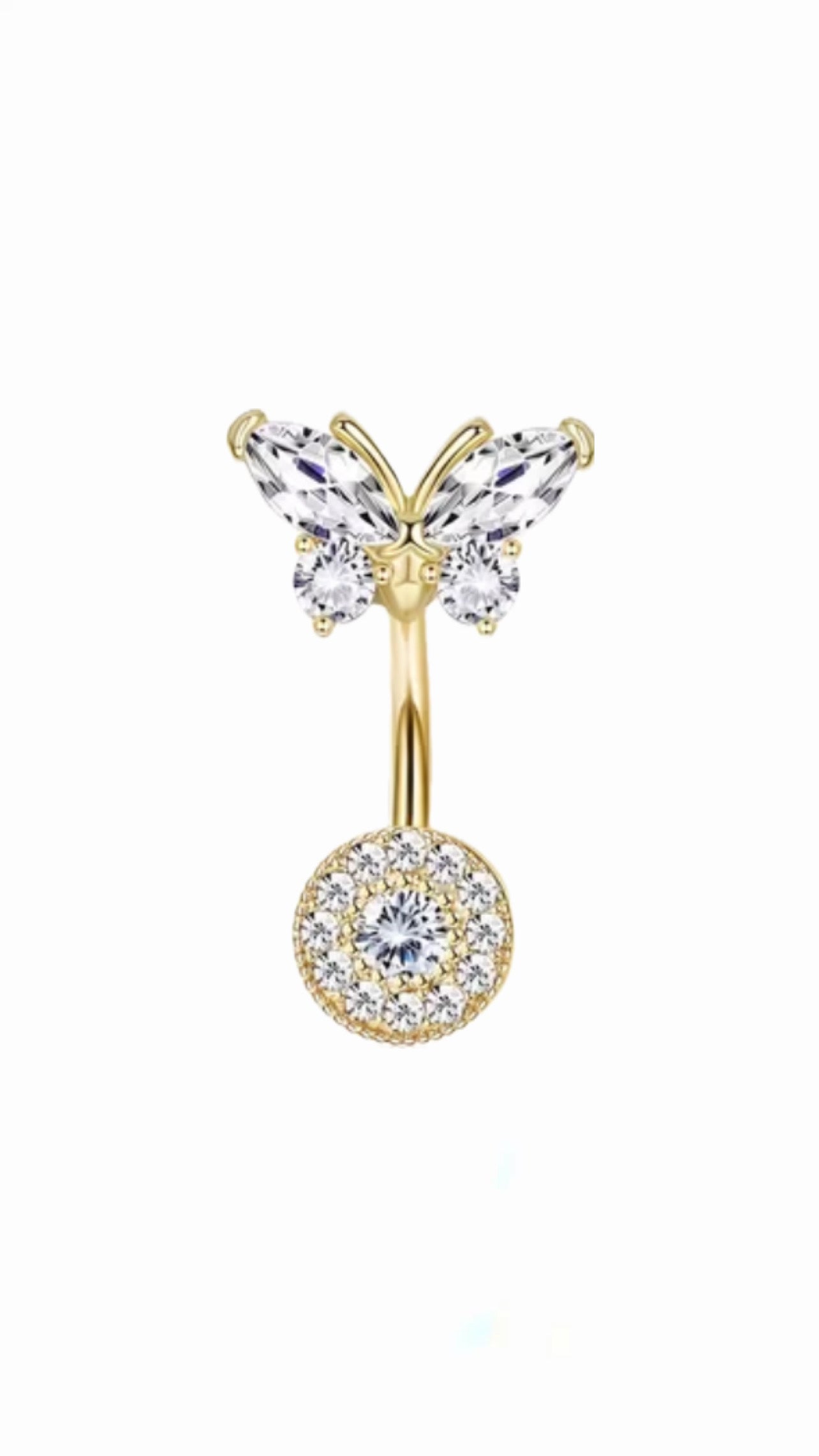 Butterfly navel piercing